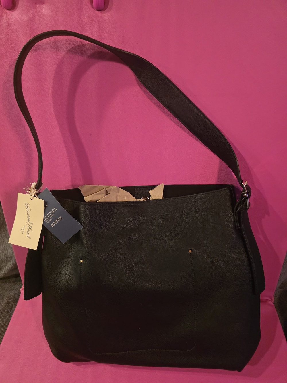 Universal Thread Black Shoulder Bag with Wide Strap